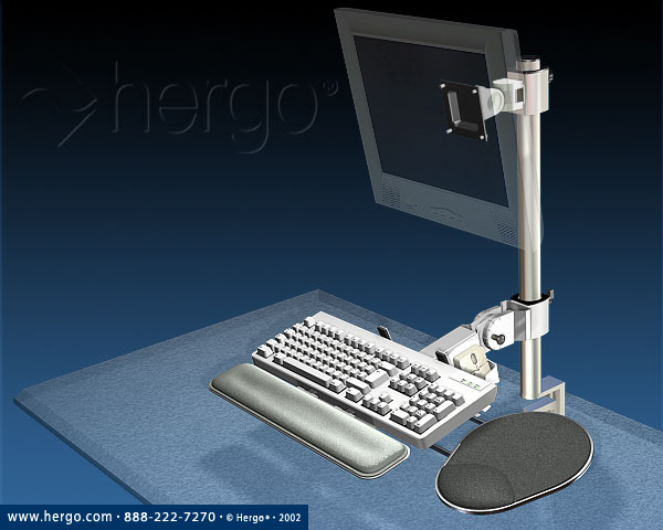 Desk Post Lcd Kb Mouse Hergo Ergonomic Support Systems Inc